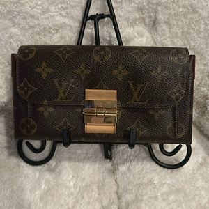 Authentic Louis Vuitton Portefeiulle Elyse Brown Monogram Wallet